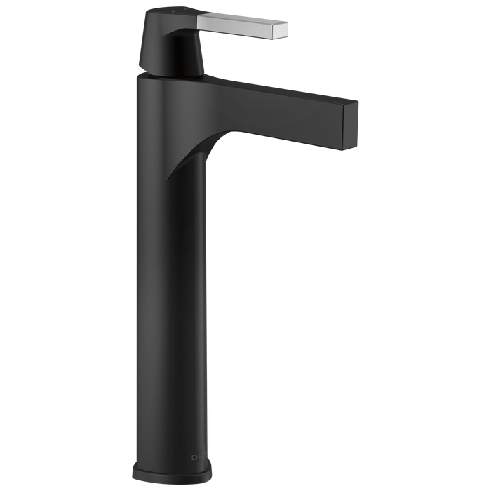 Delta Zura 774 Single Handle Vessel Bathroom Faucet, chrome matte black