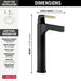 Delta Zura 774 Single Handle Vessel Bathroom Faucet, matte black champagne bronze - view 2