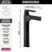 Delta Zura 774 Single Handle Vessel Bathroom Faucet, matte black - view 2