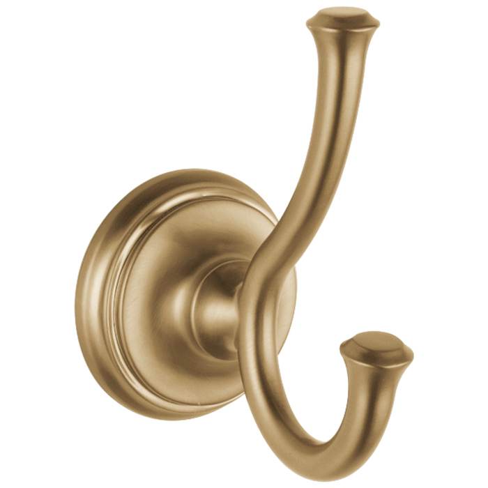 Delta Cassidy 79735 Double Robe Hook, champagne bronze