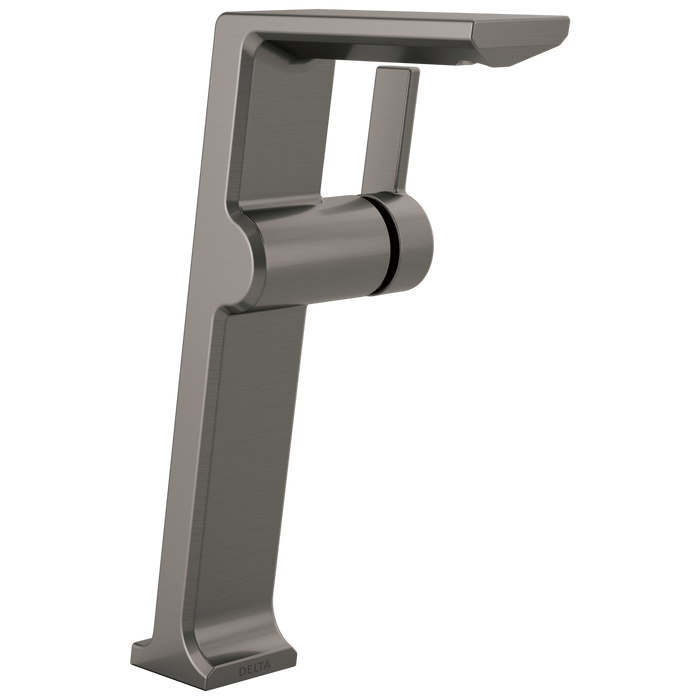 Delta Pivotal 799 Single Handle Vessel Bathroom Faucet, lumicoat black stainless