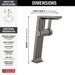 Delta Pivotal 799 Single Handle Vessel Bathroom Faucet, lumicoat black stainless - view 2
