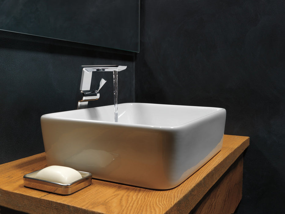 Delta Pivotal 799 Single Handle Vessel Bathroom Faucet, lumicoat chrome - view 3
