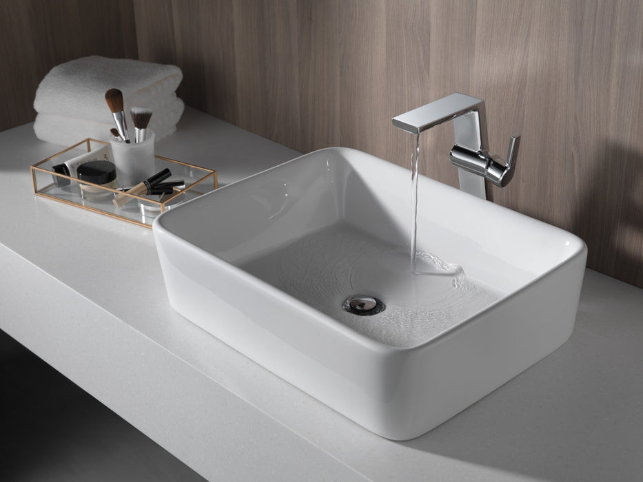 Delta Pivotal 799 Single Handle Vessel Bathroom Faucet, lumicoat chrome - view 5