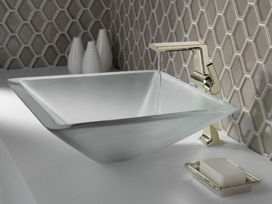 Delta Pivotal 799 Single Handle Vessel Bathroom Faucet, lumicoat polished nickel - view 3