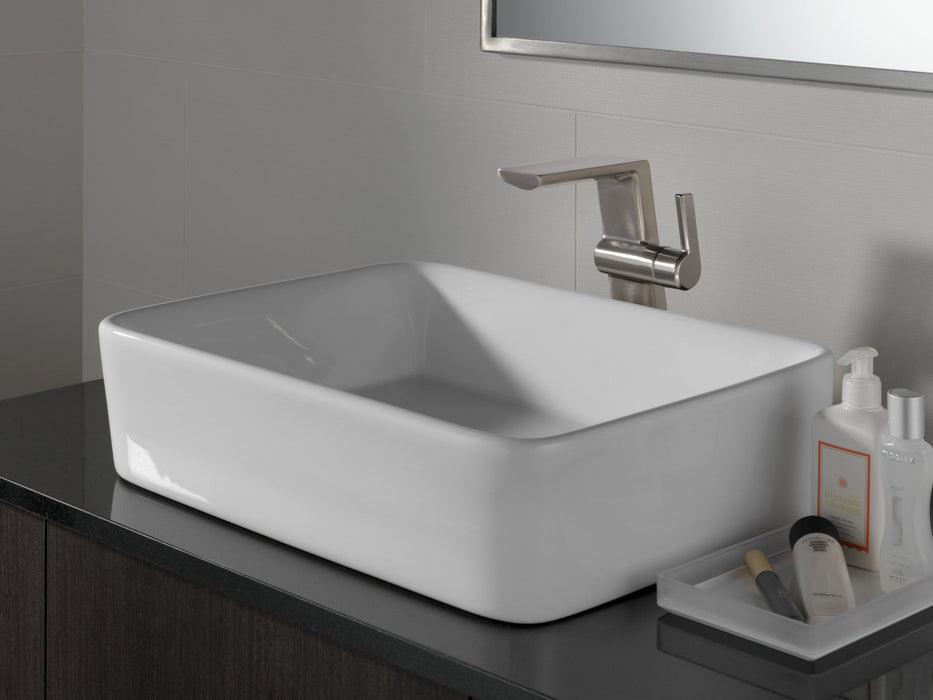 Delta Pivotal 799 Single Handle Vessel Bathroom Faucet, lumicoat stainless - view 2