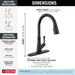 Delta Westville: Single Handle Pull-Down Kitchen Faucet, matte black - view 4