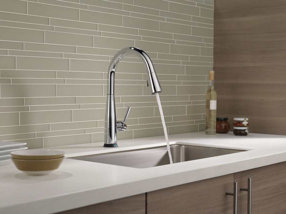Delta Essa 9113TV VoiceIQ Single Handle Pull-Down Faucet with TouchTouch 2O Technology, chrome - view 2