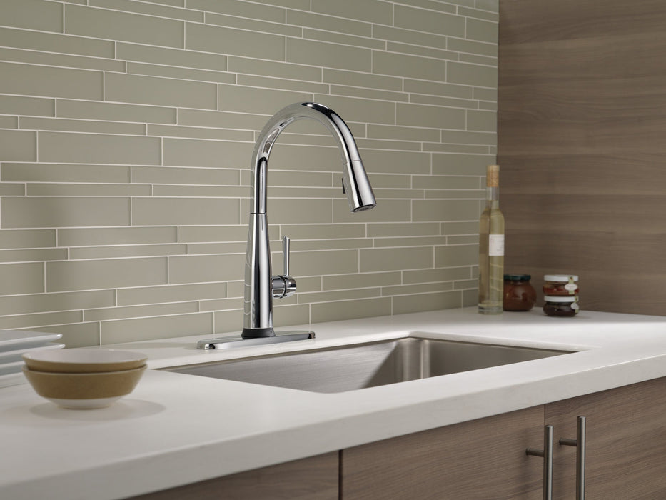 Delta Essa 9113TV VoiceIQ Single Handle Pull-Down Faucet with TouchTouch 2O Technology, chrome - view 3