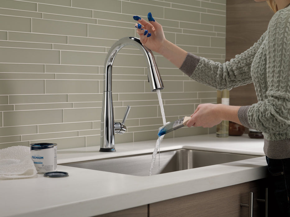 Delta Essa 9113TV VoiceIQ Single Handle Pull-Down Faucet with TouchTouch 2O Technology, chrome - view 4