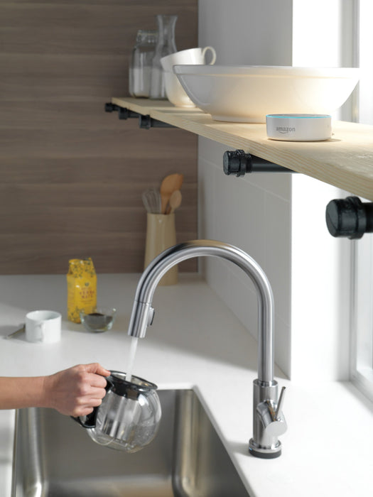 Delta Trinsic 9159TV VoiceIQ Single-Handle Pull-Down Kitchen Faucet with TouchTouch 2O Technology, arctic stainless - view 2