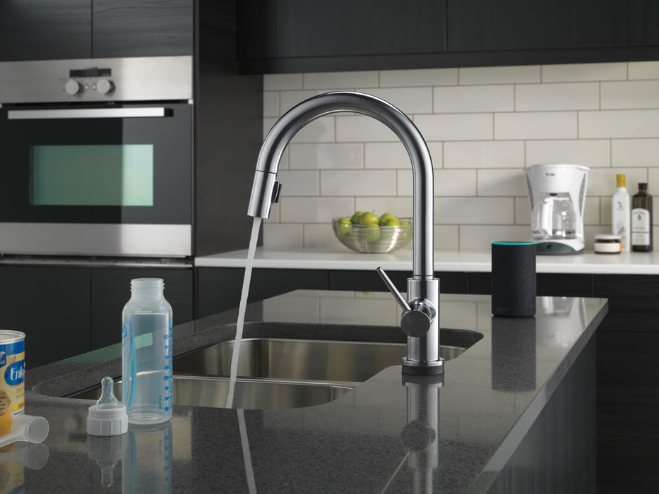 Delta Trinsic 9159TV VoiceIQ Single-Handle Pull-Down Kitchen Faucet with TouchTouch 2O Technology, arctic stainless - view 3
