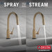 Delta Trinsic 9159TV VoiceIQ Single-Handle Pull-Down Kitchen Faucet with TouchTouch 2O Technology, champagne bronze - view 3
