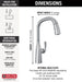 Delta Stryke 9176 Single Handle Pull-Down Kitchen Faucet, lumicoat arctic stainless - view 3