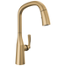 Delta Stryke 9176 Single Handle Pull-Down Kitchen Faucet, lumicoat champagne bronze