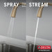 Delta Stryke 9176 Single Handle Pull-Down Kitchen Faucet, lumicoat champagne bronze - view 4