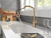 Delta Stryke 9176 Single Handle Pull-Down Kitchen Faucet, lumicoat champagne bronze - view 5