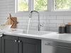 Delta Stryke 9176 Single Handle Pull-Down Kitchen Faucet, lumicoat chrome - view 5