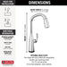 Delta Stryke 9176T Single Handle Pull-Down Kitchen Faucet with TouchTouch 2O Technology, lumicoat chrome - view 3