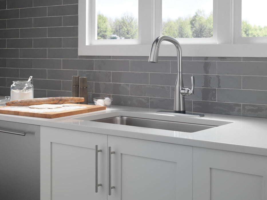 Delta Stryke 9176TV TouchTouch 2O Pull-Down Kitchen w/ Voice, lumicoat arctic stainless - view 5