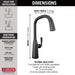 Delta Stryke 9176TV TouchTouch 2O Pull-Down Kitchen w/ Voice, matte black - view 3