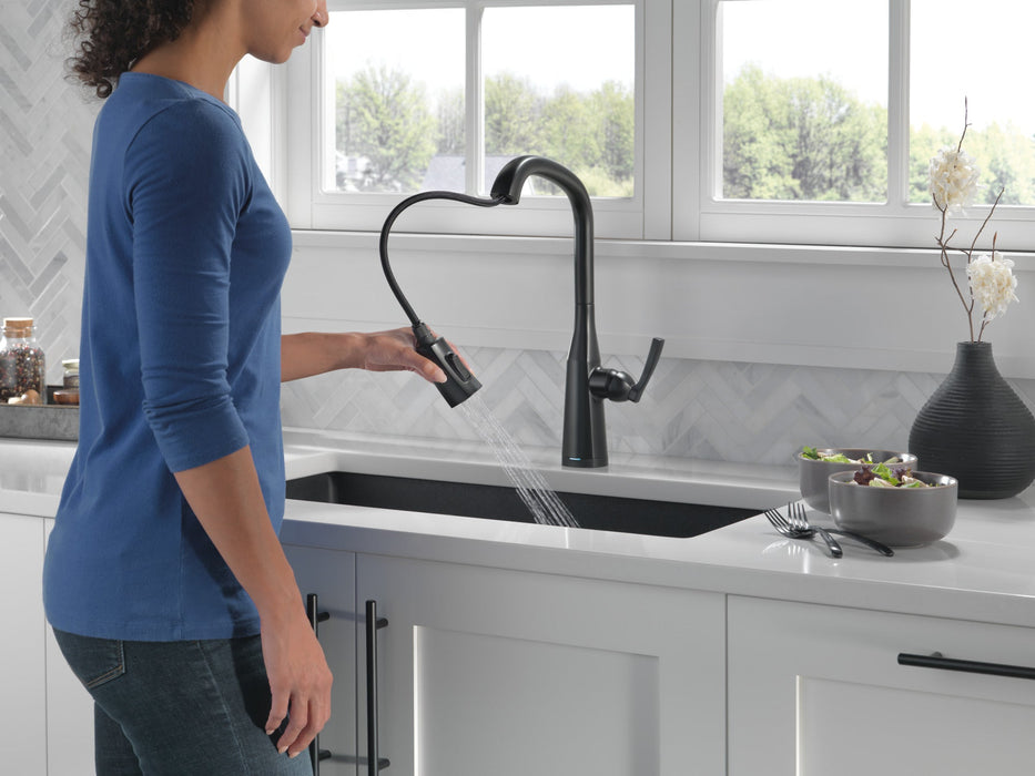 Delta Stryke 9176TV TouchTouch 2O Pull-Down Kitchen w/ Voice, matte black - view 4
