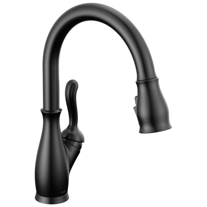 Delta Leland 9178 Single Handle Pull-Down Kitchen Faucet with ShieldSpray Technology, matte black