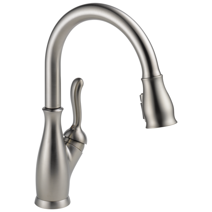Delta Leland 9178 Single Handle Pull-Down Kitchen Faucet with ShieldSpray Technology, spotshield stainless
