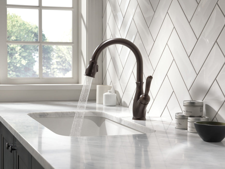 Delta Leland 9178 Single Handle Pull-Down Kitchen Faucet with ShieldSpray Technology, venetian bronze - view 5