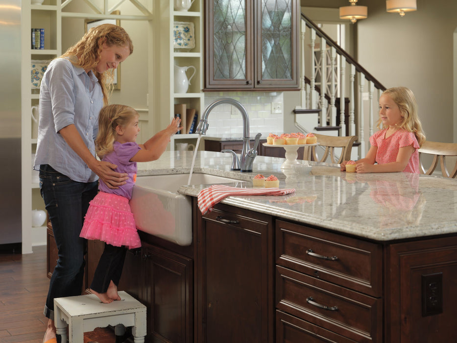 Delta Leland 9178T Single Handle Pull-Down Kitchen Faucet with TouchTouch 2O and ShieldSpray Technologies, arctic...