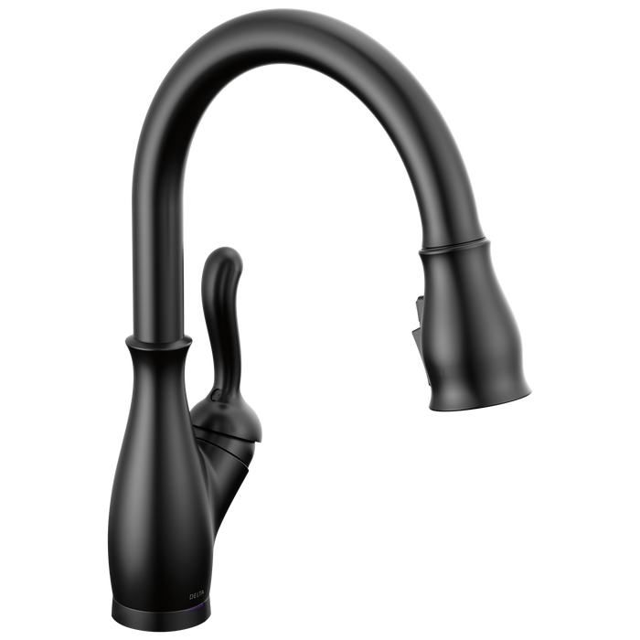 Delta Leland 9178T Single Handle Pull-Down Kitchen Faucet with TouchTouch 2O and ShieldSpray Technologies, matte black