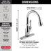 Delta Leland: VoiceIQ Single Handle Pull-Down Faucet with Touch2O Technology, chrome - view 2