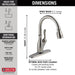 Delta Leland: VoiceIQ Single Handle Pull-Down Faucet with Touch2O Technology, spotshield stainless - view 2
