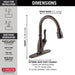 Delta Leland: VoiceIQ Single Handle Pull-Down Faucet with Touch2O Technology, venetian bronze - view 2