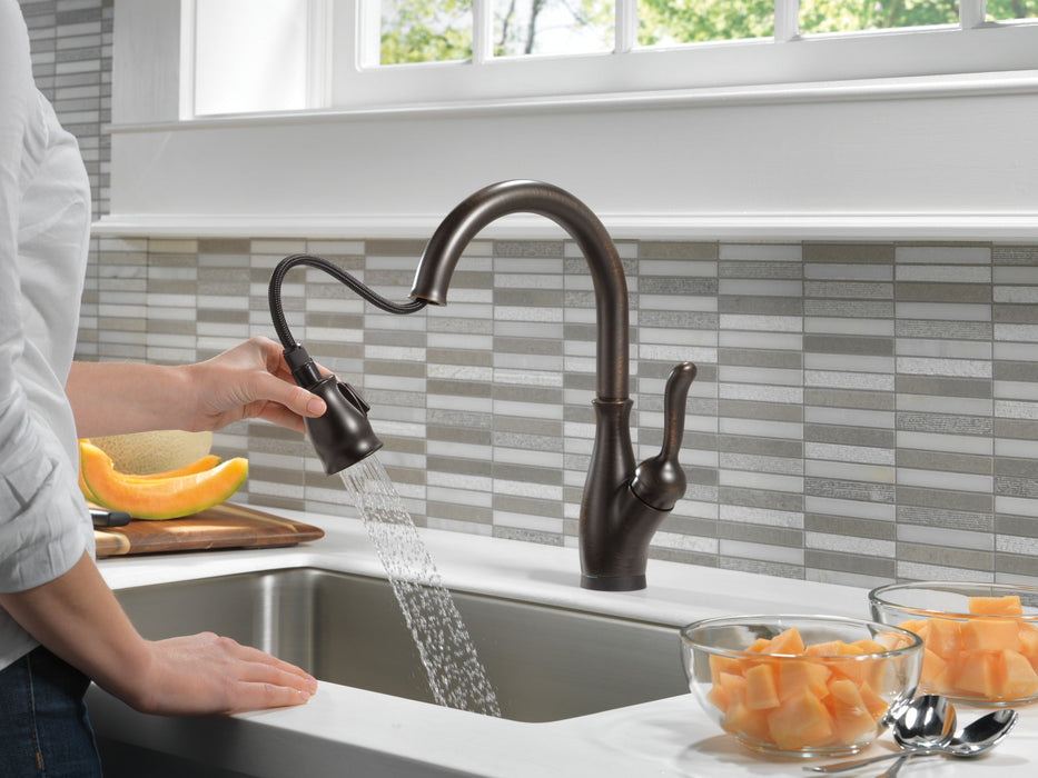 Delta Leland: VoiceIQ Single Handle Pull-Down Faucet with Touch2O Technology, venetian bronze - view 4
