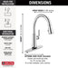Delta Coranto 9179T Single Handle Pull-Down Kitchen Faucet with TouchTouch 2O Technology, chrome - view 2