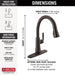 Delta Coranto 9179T Single Handle Pull-Down Kitchen Faucet with TouchTouch 2O Technology, venetian bronze - view 2