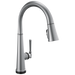 Delta Emmeline: Single Handle Pull Down Kitchen Faucet with Touch2O Technology, lumicoat arctic stainless