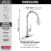 Delta Emmeline: Single Handle Pull Down Kitchen Faucet with Touch2O Technology, lumicoat chrome - view 3