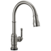 Delta Broderick 9190T Single Handle Pull-Down Kitchen Faucet With TouchTouch 2O Technology, black stainless