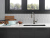 Delta Broderick 9190T Single Handle Pull-Down Kitchen Faucet With TouchTouch 2O Technology, black stainless - view 4
