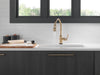 Delta Broderick 9190T Single Handle Pull-Down Kitchen Faucet With TouchTouch 2O Technology, champagne bronze - view 3