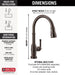 Delta Broderick 9190T Single Handle Pull-Down Kitchen Faucet With TouchTouch 2O Technology, venetian bronze - view 3
