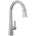 Delta Monrovia 9191 Single Handle Pull-Down Kitchen Faucet, lumicoat arctic stainless