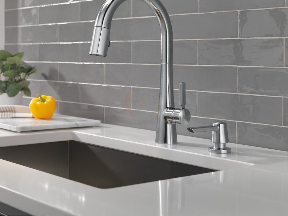 Delta Monrovia 9191 Single Handle Pull-Down Kitchen Faucet, lumicoat arctic stainless - view 5