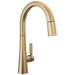 Delta Monrovia 9191 Single Handle Pull-Down Kitchen Faucet, lumicoat champagne bronze