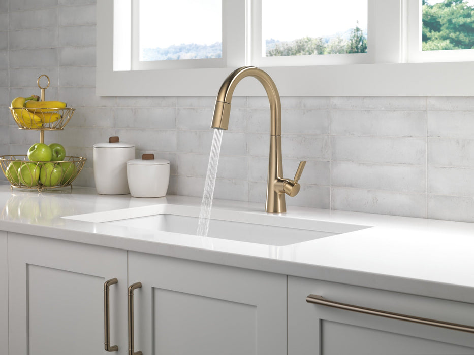 Delta Monrovia 9191 Single Handle Pull-Down Kitchen Faucet, lumicoat champagne bronze - view 4