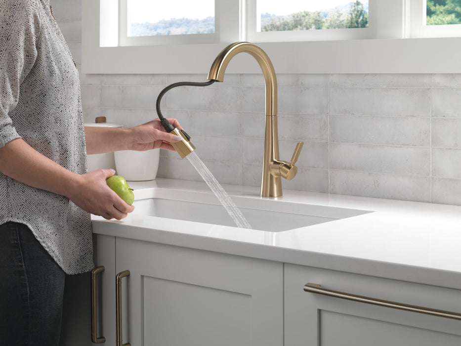 Delta Monrovia 9191 Single Handle Pull-Down Kitchen Faucet, lumicoat champagne bronze - view 5