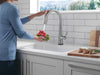 Delta Monrovia: Single Handle Pull-Down Kitchen Faucet With Touch2O Technology, lumicoat arctic stainless - view 5