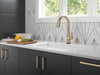 Delta Monrovia: Single Handle Pull-Down Kitchen Faucet With Touch2O Technology, lumicoat champagne bronze - view 4